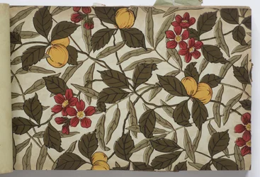 Seite aus einem Tapetenmusterbuch